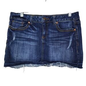 Candies Size 11 Denim Cutoff Mini Skirt